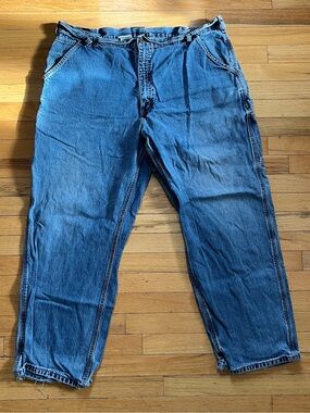 VTG Carhartt B13 DST Relaxed Carpenter Jeans Distressed Workwear Dungarees Y2K